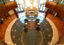 Chesterbrook Corporate Center looking down from the second floor into the lobby area