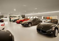 Algar Ferrari of Philadelphia Showroom with Multiple Vehicles