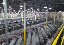 Interior view of an automated warehouse