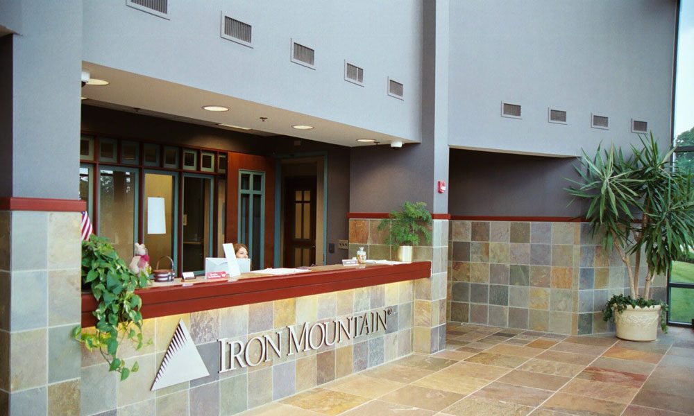 Iron Mountain industrial facility lobby interior