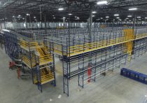 warehouse interior with racking system