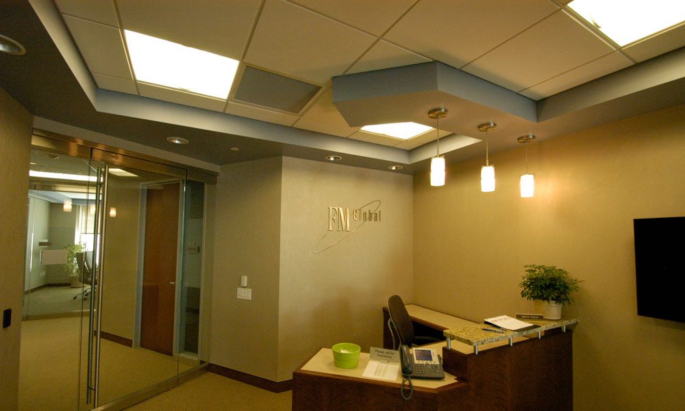 One Country View Office Space Entry with reception desk