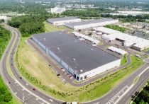 Roof view of Piscataway warehouse from the air