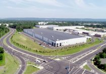 Piscataway warehouse aerial wide shot view with surrounding countryside