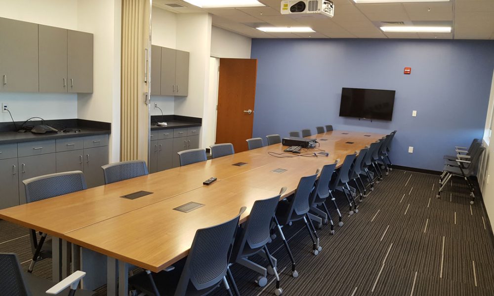 Piscataway interior conference room with table and chairs