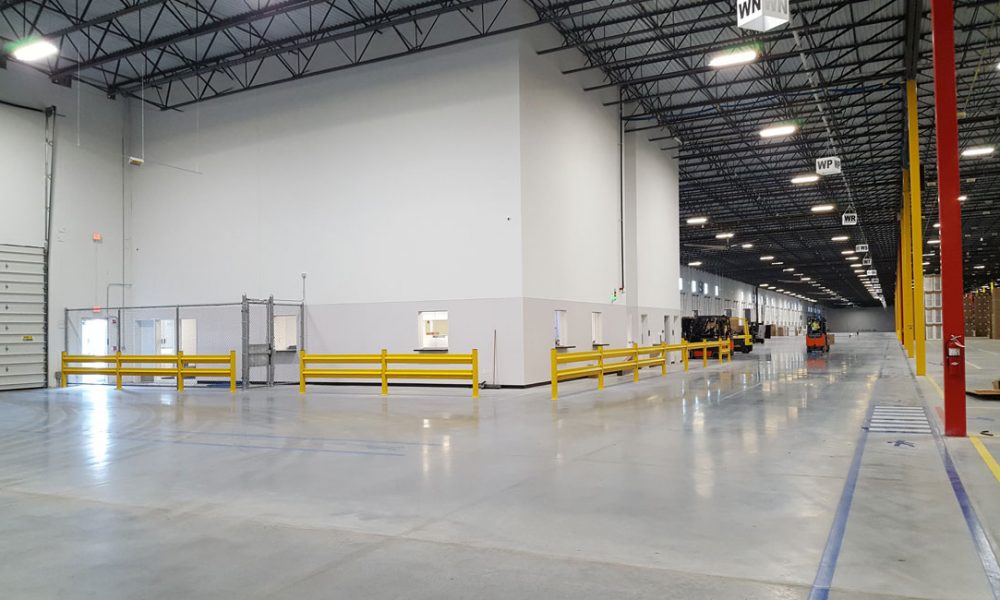 Piscataway warehouse interior with loading doors and forklift