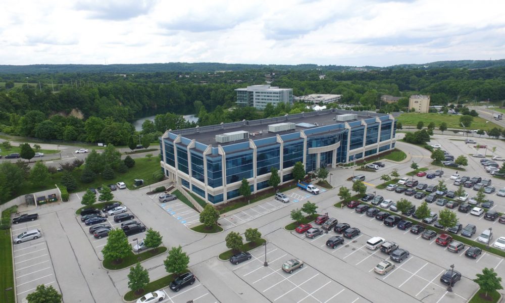 Aerial of Quarry Ridge Office Building and Parking Lot