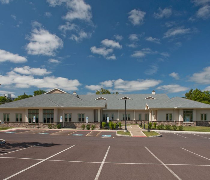 Exterior wide shot of tri-county medical center