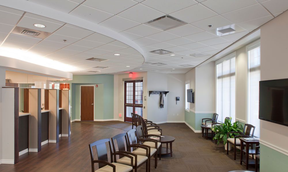 Interior of a healthcare waiting room