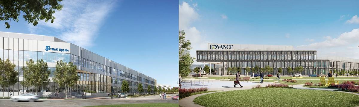 Side by side images of WuXi and Iovance Exteriors