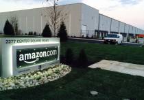 Amazon Fulfillment Center in NJ Exterior view with sign - rendering