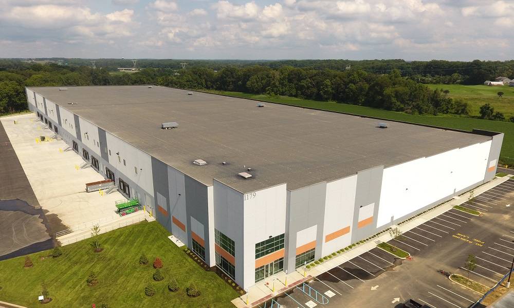 Entrance Aerial View of Exterior Warehouse at Margolis Logistics Center