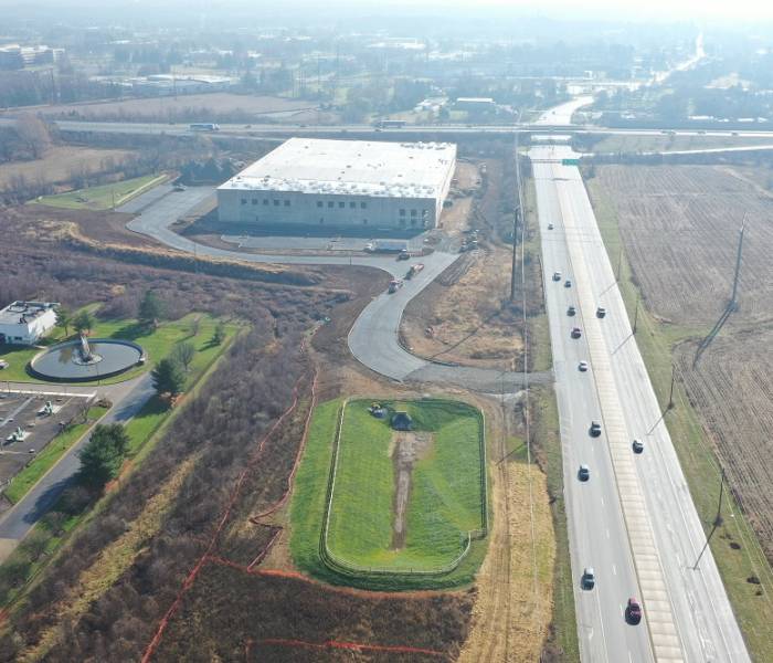 JW Industrial Park Route 100 Aerial View