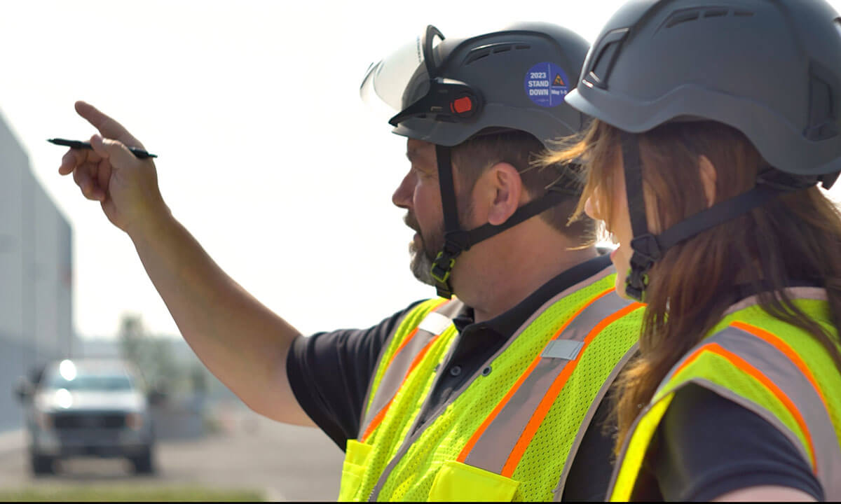 2 penntex employees in field of active project