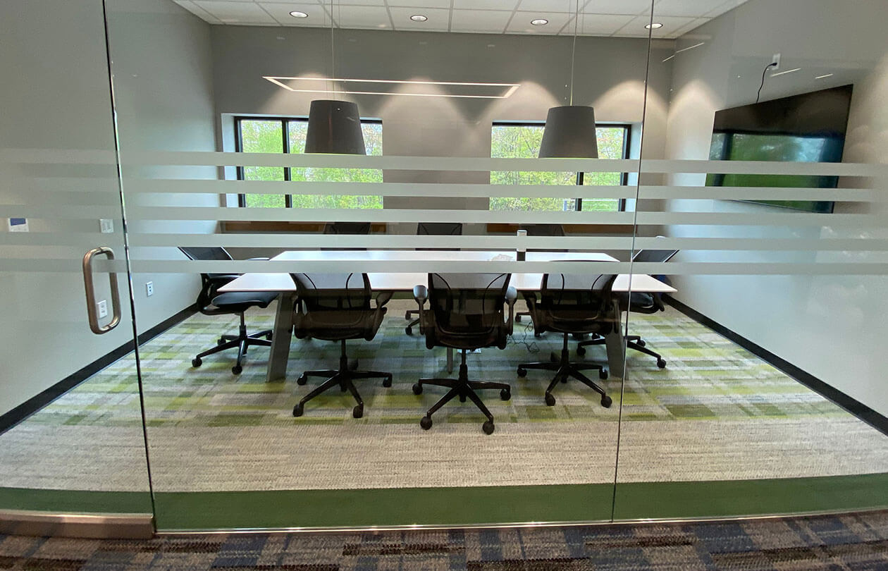 conference room view through glass wall
