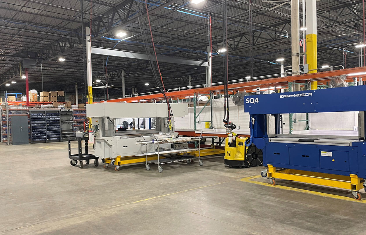 manufacturing facility interior with equipment