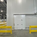 entrance to refrigerated space in a warehouse