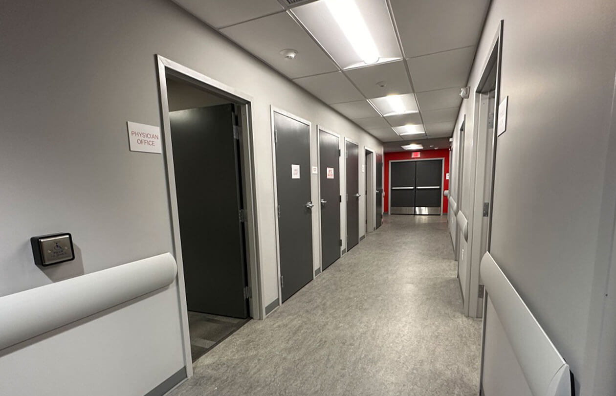 medical office hallway