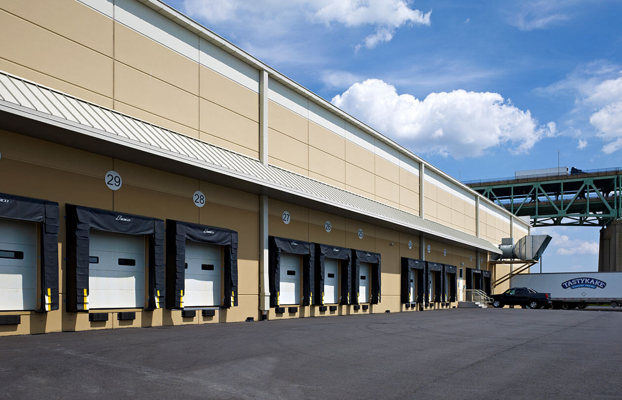dock side of warehouse facility