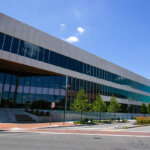 exterior office building with large window walls