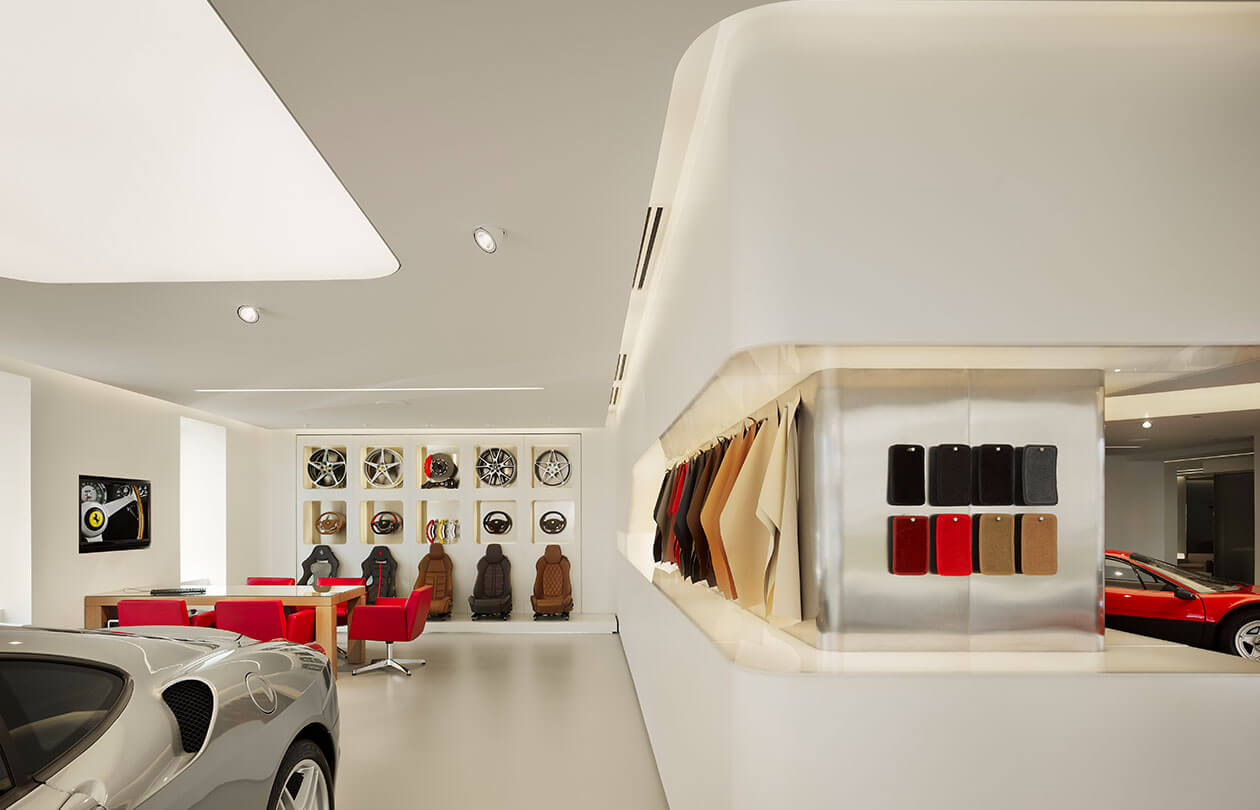 algar ferarri showroom interior
