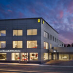 algar ferarri exterior at night