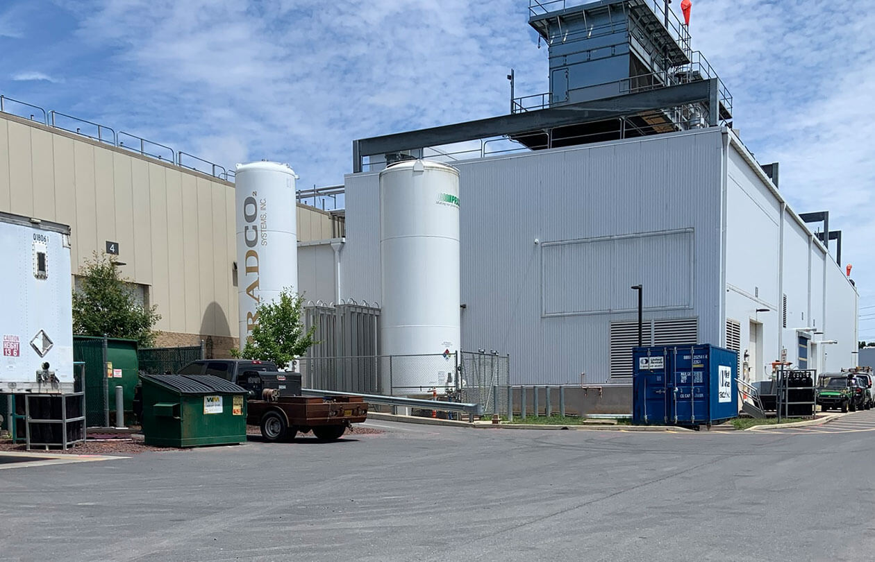 exterior view of a manufacturing facility