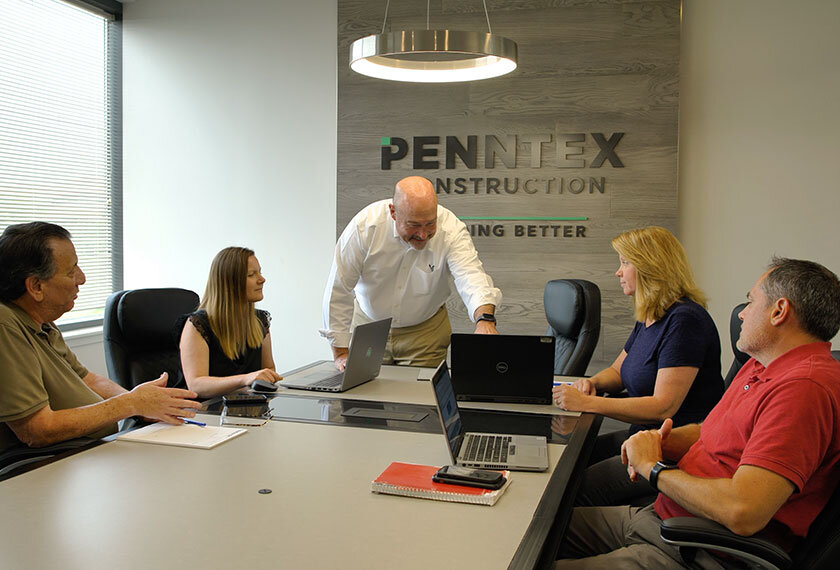 penntex team planning project in ffice