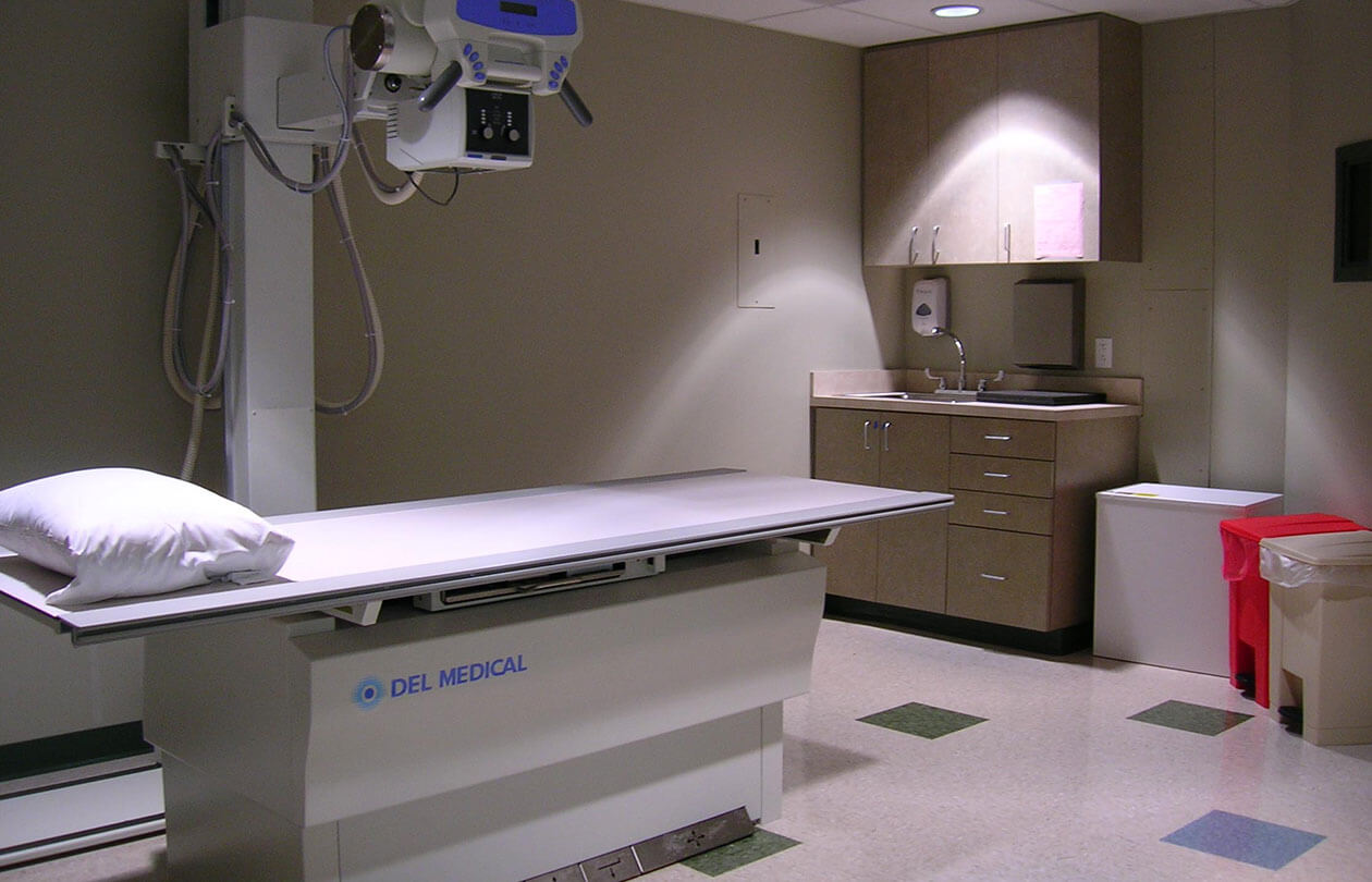 medical procedure room with equipment