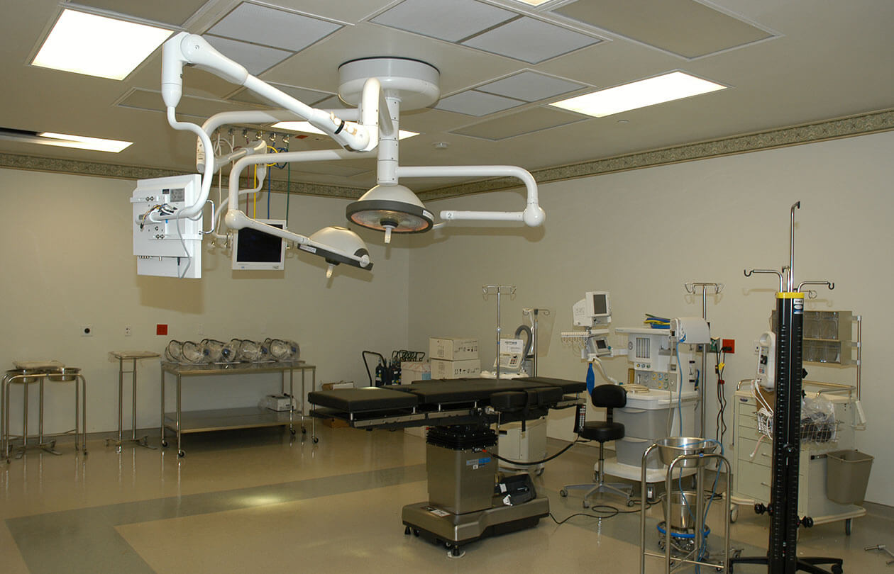 surgical room with equipment