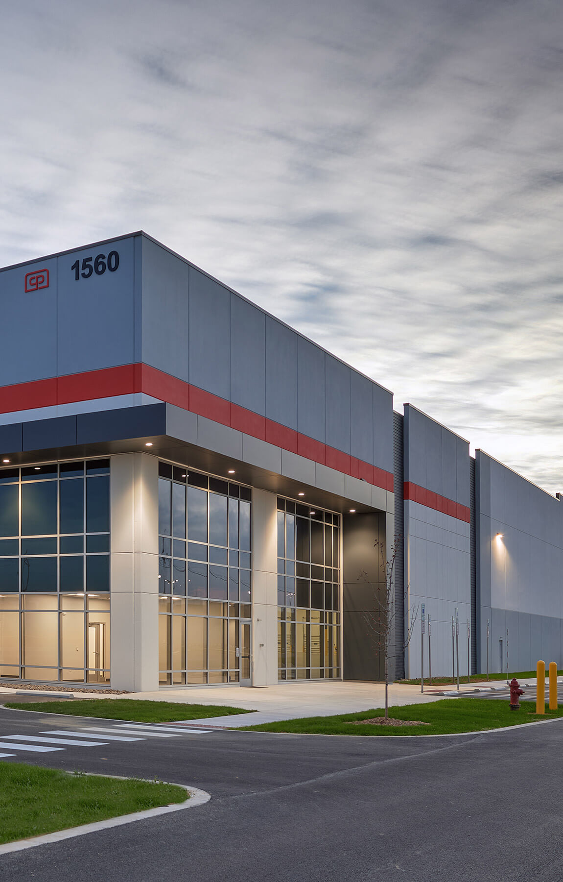 what we build exterior of easton warehouse flex image left