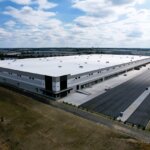 warehouse aerial view with loading docks