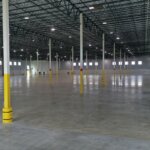 warehouse interior wide view with pillars