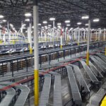 conveyor view in a production facility