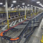Interior production facility with conveyors