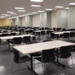 interior room with tables and chairs