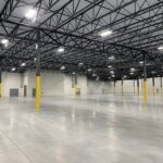 Wide shot of interior warehouse