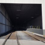 train entrance into facility