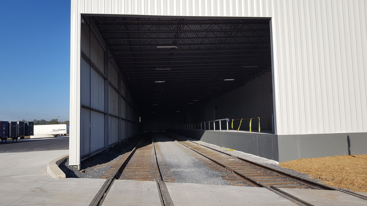 train entrance into facility