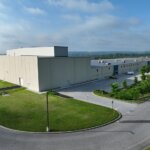 warehouse facility addition view from exterior